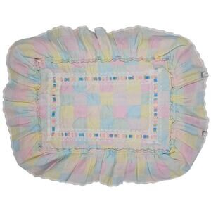 VINTAGE PASTEL PLAID SHAM PILLOWCASE – FITS 25" x 19" – EVERWEAR USA